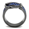 WildKlass Stainless Steel Ring IP Light Black (IP Gun) Women Top Grade Crystal Multi Color-WildKlass Jewelry
