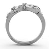 WildKlass Stainless Steel Novelty Ring High Polished (no Plating) Women Top Grade Crystal Clear-WildKlass Jewelry