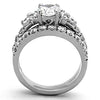 WildKlass Stainless Steel Western Ring High Polished (no Plating) Women AAA Grade CZ Clear-WildKlass Jewelry