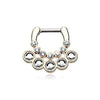 Golden Aureole Gemina Sparkle WildKlass Septum Clicker-WildKlass Jewelry