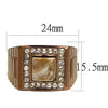 WildKlass Stainless Steel Ring IP Coffee Light Men Semi-Precious Brown-WildKlass Jewelry