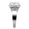 WildKlass Stainless Steel Ring High Polished Women Cubic Clear-WildKlass Jewelry