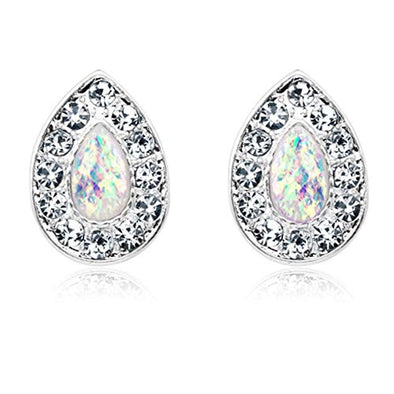 Opal Avice WildKlass Ear Stud Earrings-WildKlass Jewelry