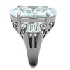 WildKlass Stainless Steel Ring High Polished (no Plating) Women AAA Grade CZ Clear-WildKlass Jewelry
