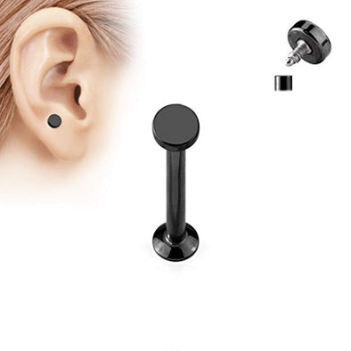 WildKlass Round Top Internally Threaded 316L Surgical Steel Labret, Monroe, Cartilage Studs-WildKlass Jewelry