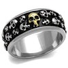 WildKlass Stainless Steel Ring Two-Tone IP Gold Men-WildKlass Jewelry