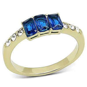 WildKlass Stainless Steel Ring IP Gold Women Synthetic Montana-WildKlass Jewelry