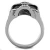 WildKlass Stainless Steel Ring High Polished (no Plating) Men Top Grade Crystal Amethyst-WildKlass Jewelry