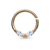 316L Surgical Steel Bendable WildKlass Septum/Cartilage Hoop Ring with Prong Set Marquise CZs-WildKlass Jewelry