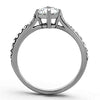 WildKlass Stainless Steel Pave Ring High Polished (no Plating) Women AAA Grade CZ Clear-WildKlass Jewelry