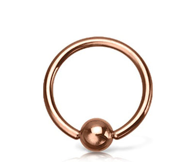 Rose Gold PVD Plated WildKlass Captive Bead Rings-WildKlass Jewelry