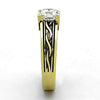 WildKlass Stainless Celtic Steel Ring IP Gold Women AAA Grade CZ Clear-WildKlass Jewelry