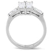 WildKlass Stainless Steel Ring High Polished Women AAA Grade CZ Clear-WildKlass Jewelry