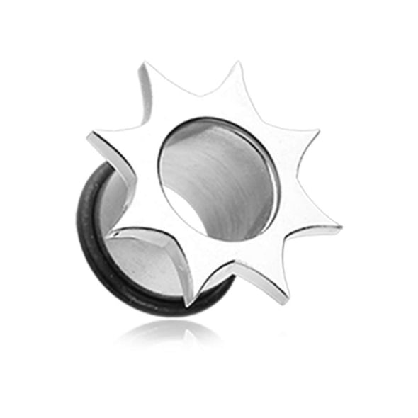 Starburst Single Flared Ear Gauge Tunnel WildKlass Plug-WildKlass Jewelry