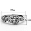 WildKlass Stainless Steel Novelty Ring High Polished (no Plating) Women Top Grade Crystal Clear-WildKlass Jewelry