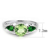 WildKlass Stainless Steel Ring No Plating Women Synthetic Peridot-WildKlass Jewelry