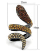 WildKlass Stainless Steel Ring IP Light Black (IP Gun) Women Top Grade Crystal Multi Color-WildKlass Jewelry