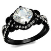 WildKlass Stainless Steel Ring IP Women AAA Grade CZ Clear-WildKlass Jewelry