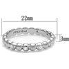 WildKlass Stainless Steel Ring High Polished Women AAA Grade CZ Clear-WildKlass Jewelry