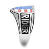 WildKlass Stainless Steel Ring High Polished Men Epoxy Multi Color-WildKlass Jewelry