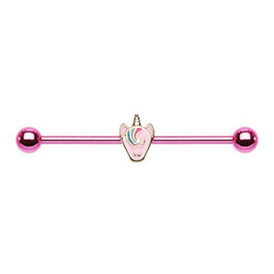 Pastel Unicorn Swirl WildKlass Industrial Barbell-WildKlass Jewelry