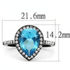 WildKlass Stainless Steel Ring IP Women Synthetic Sea Blue-WildKlass Jewelry
