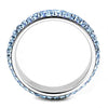 WildKlass Stainless Steel Ring High Polished Women Top Grade Crystal Sea Blue-WildKlass Jewelry