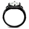WildKlass Stainless Steel Ring IP Women AAA Grade CZ Clear-WildKlass Jewelry