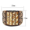 WildKlass Stainless Steel Ring IP Coffee Light Men Leather Multi Color-WildKlass Jewelry