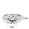 WildKlass Stainless Steel Ring High Polished Women AAA Grade CZ Clear-WildKlass Jewelry