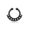 Colorline Sabre Arc WildKlass Fake Septum Clip-On Ring-WildKlass Jewelry