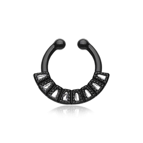 Colorline Sabre Arc WildKlass Fake Septum Clip-On Ring-WildKlass Jewelry