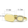 WildKlass Stainless Steel Ring IP Gold Women AAA Grade CZ Clear-WildKlass Jewelry