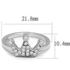 WildKlass Stainless Steel Ring High Polished Women AAA Grade CZ Clear-WildKlass Jewelry
