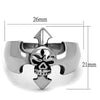 WildKlass Stainless Steel Ring High Polished Men Epoxy Jet-WildKlass Jewelry