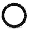 WildKlass Stainless Steel Ring IP Black Women Top Grade Crystal Clear-WildKlass Jewelry