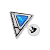 316L Stainless WildKlass Steel Blue Synthetic Opal Triangle Cartilage Earring-WildKlass Jewelry