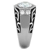 WildKlass Stainless Steel Ring High Polished (no Plating) Men AAA Grade CZ Clear-WildKlass Jewelry
