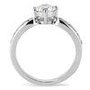 WildKlass Stainless Steel Ring High Polished Women AAA Grade CZ Clear-WildKlass Jewelry