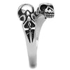 WildKlass Stainless Steel Ring High Polished Men Epoxy Jet-WildKlass Jewelry