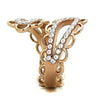 WildKlass Stainless Steel Ring IP Rose Gold Women AAA Grade CZ Clear-WildKlass Jewelry