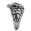 WildKlass Stainless Steel Ring High Polished (no Plating) Men Top Grade Crystal Emerald-WildKlass Jewelry