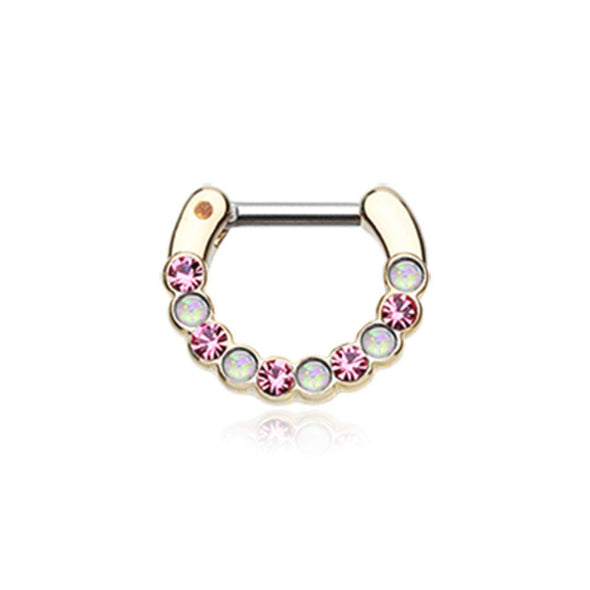 Golden Opal Paradigm WildKlass Septum Clicker-WildKlass Jewelry