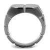 WildKlass Stainless Steel Ring IP Light Black (IP Gun) Men-WildKlass Jewelry