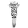 WildKlass Stainless Steel Ring High Polished Women AAA Grade CZ Clear-WildKlass Jewelry
