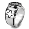 WildKlass Stainless Steel Ring High Polished Men Top Grade Crystal Jet-WildKlass Jewelry
