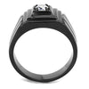 WildKlass Stainless Steel Ring IP Men AAA Grade CZ Clear-WildKlass Jewelry