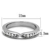 WildKlass Stainless Steel Ring High Polished (no Plating) Women Top Grade Crystal Clear-WildKlass Jewelry