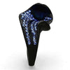 WildKlass Stainless Steel Pave Ring IP Black Women Top Grade Crystal Sapphire-WildKlass Jewelry