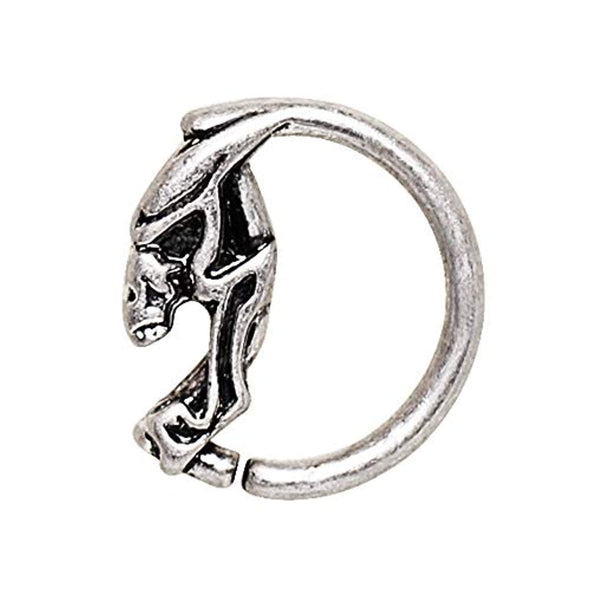 316L Stainless Steel Annealed Devil's Face WildKlass Circular Ring-WildKlass Jewelry